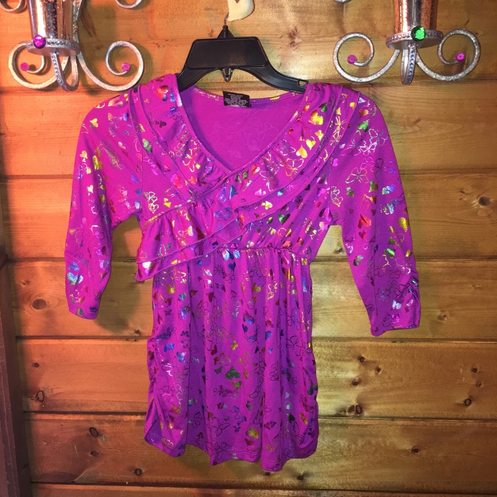 Cute purple top girls size S